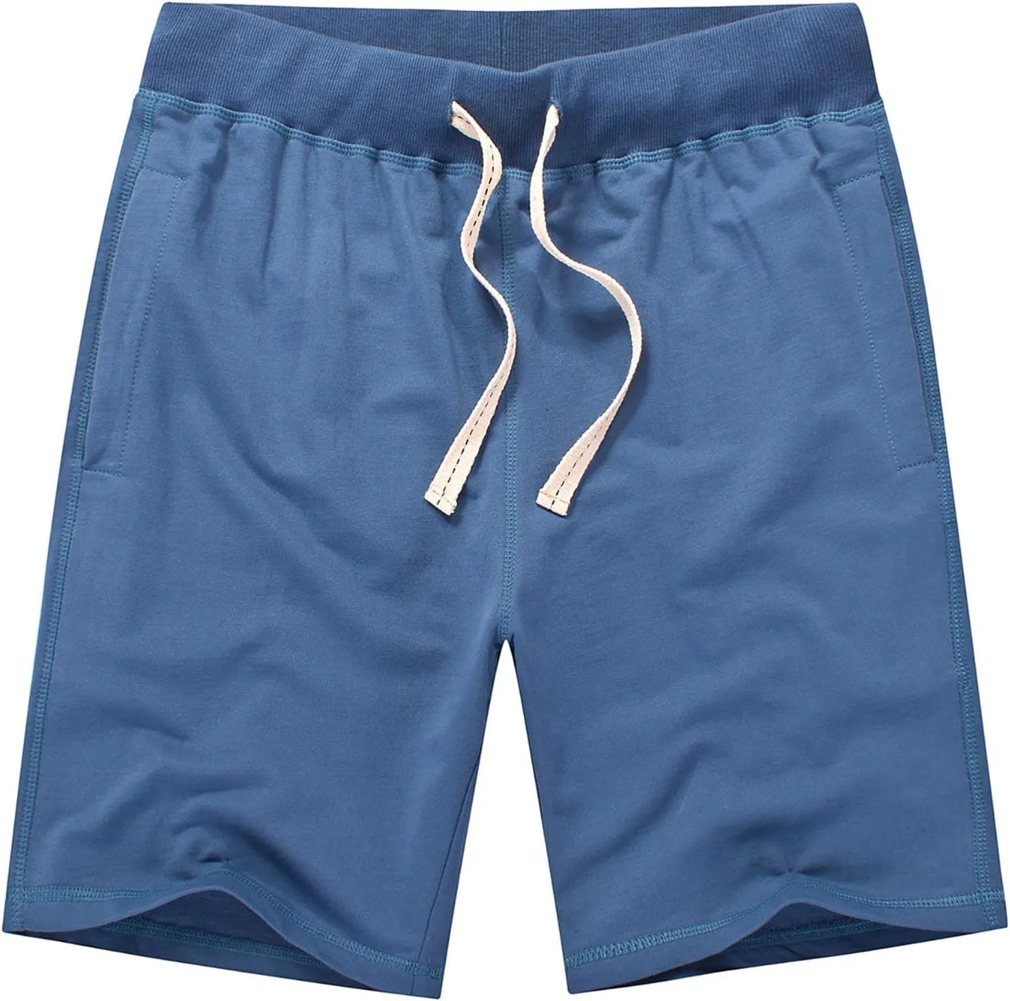 Muscularfit Mens Shorts Casual Stretch Cotton Drawstring Shorts Loose Fit Zipper Pockets Athletic Shorts Summer Beach Shorts