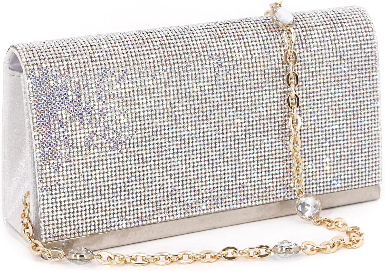 Naimo Rhinestone Bag Chain Extender Purse Chain Strap Crystal Handbag Chains Shoulder Crossbody Bag Replacement Metal Chain Bag Accessories