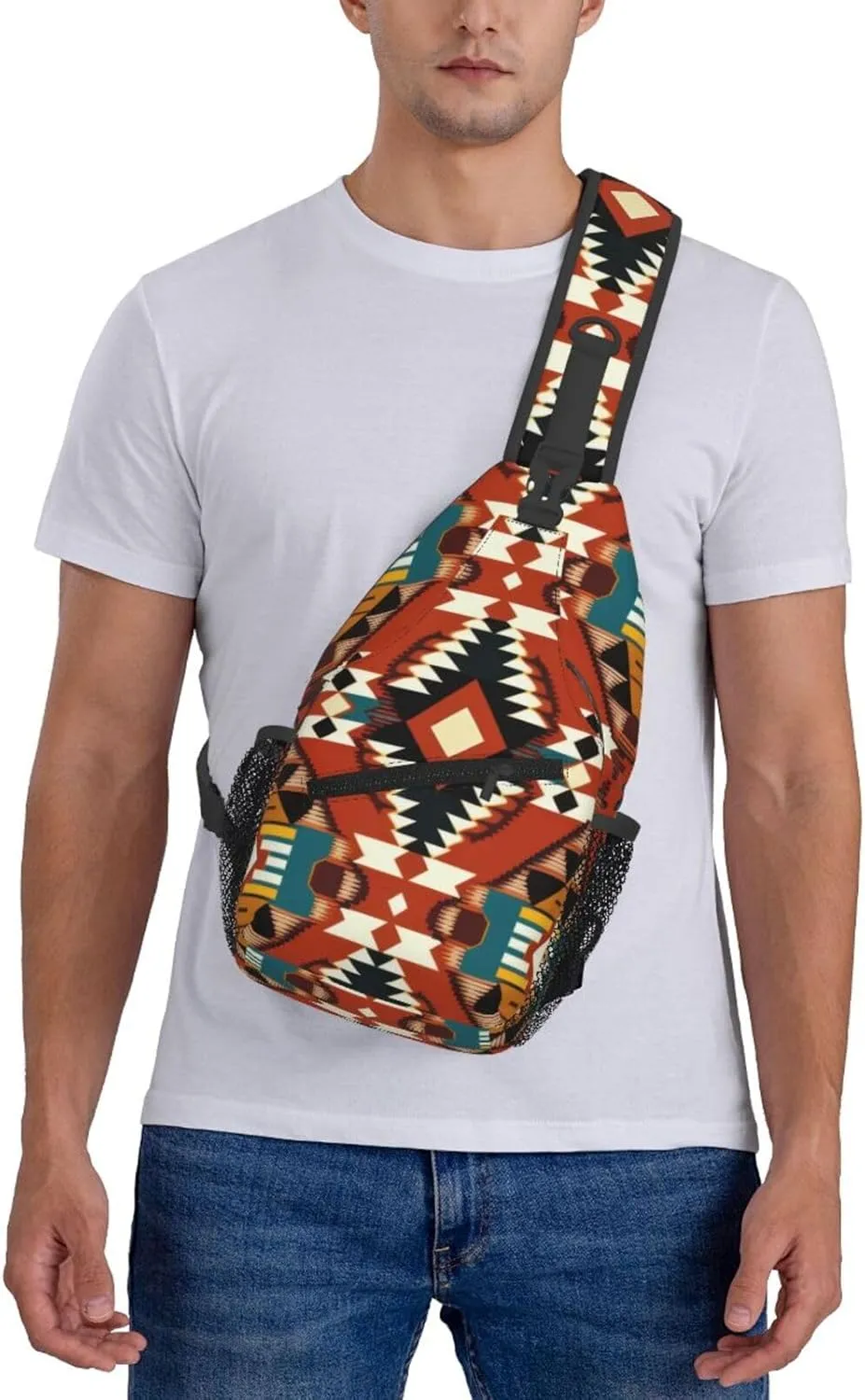 Native Southwest American Crossbody Sling Backpack, Sling Bag Travel Hiking Chest Bag Unisex Daypack
