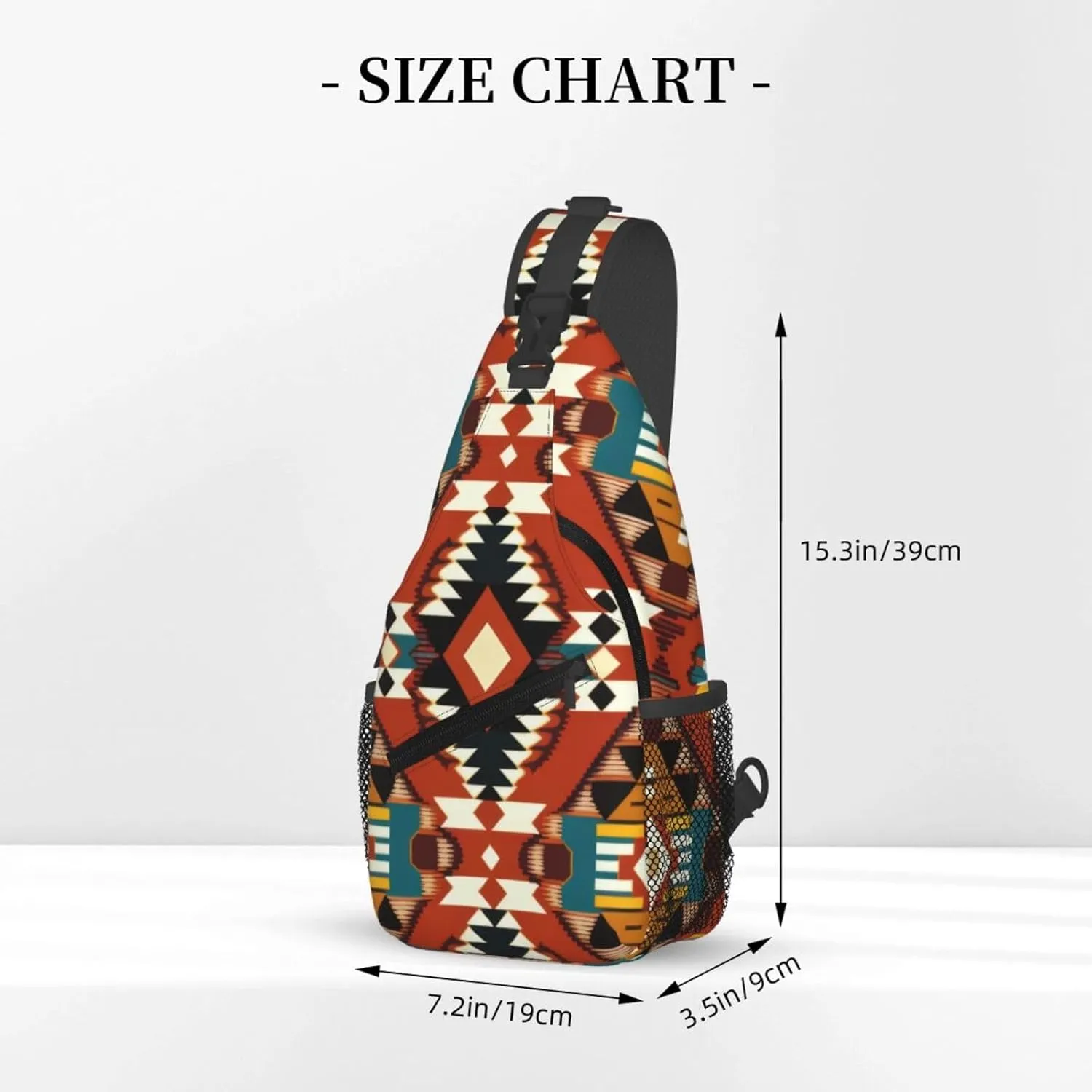 Native Southwest American Crossbody Sling Backpack, Sling Bag Travel Hiking Chest Bag Unisex Daypack
