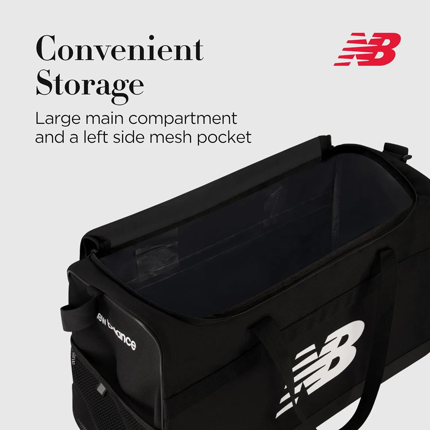 New Balance Duffel Bag, Medium Gym Travel Luggage with Carry Handles and Adjustable Shoulder Strap