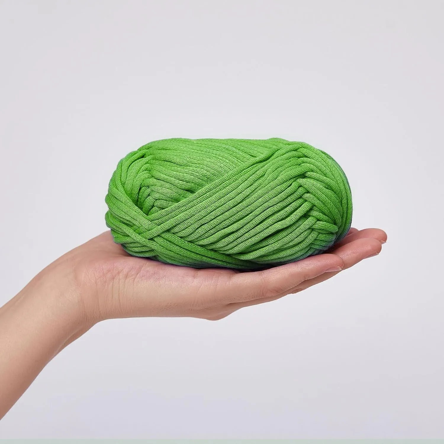 NICEEC 4 Skeins Soft Cotton-Nylon Blend Yarn for Crochet & Knitting - Easy-Use, Beginner Friendly, DIY Craft Yarn - Total Length 220yds (7.1oz) - Green