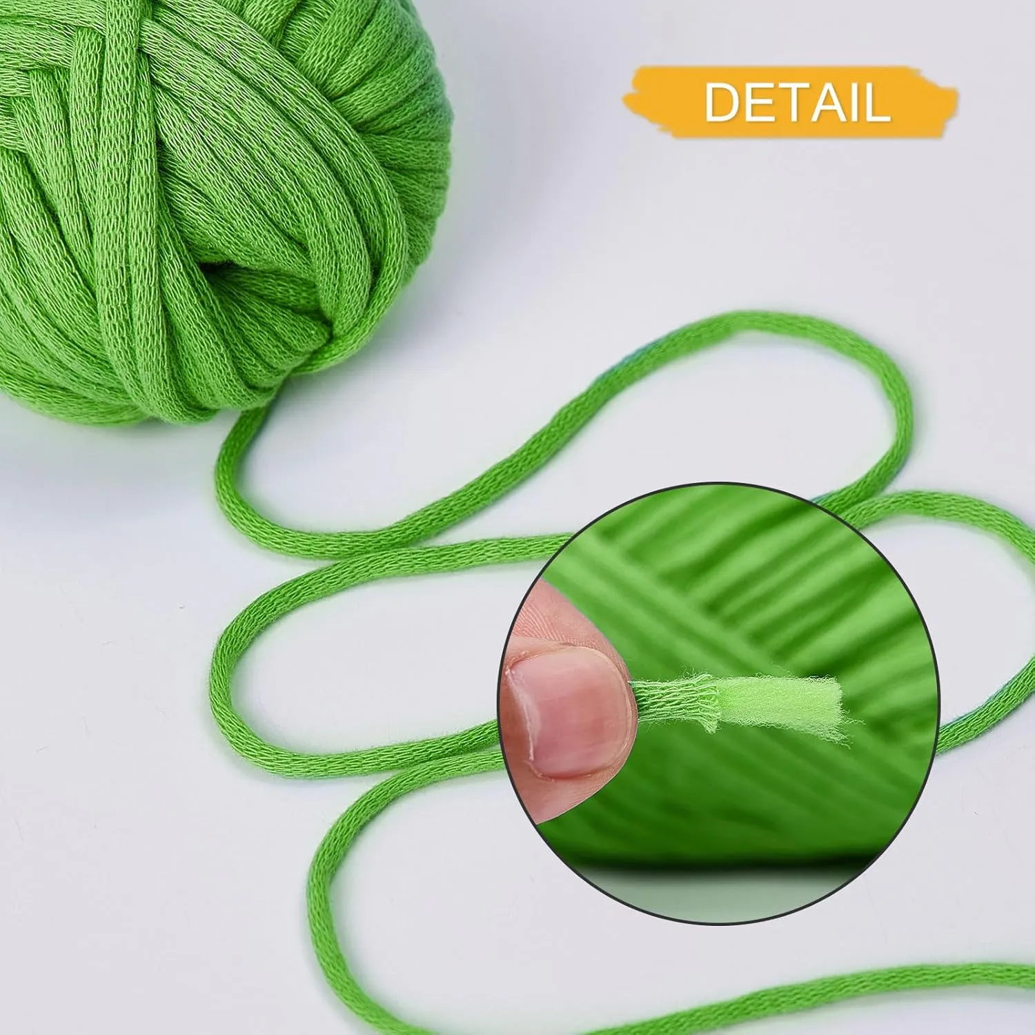 NICEEC 4 Skeins Soft Cotton-Nylon Blend Yarn for Crochet & Knitting - Easy-Use, Beginner Friendly, DIY Craft Yarn - Total Length 220yds (7.1oz) - Green