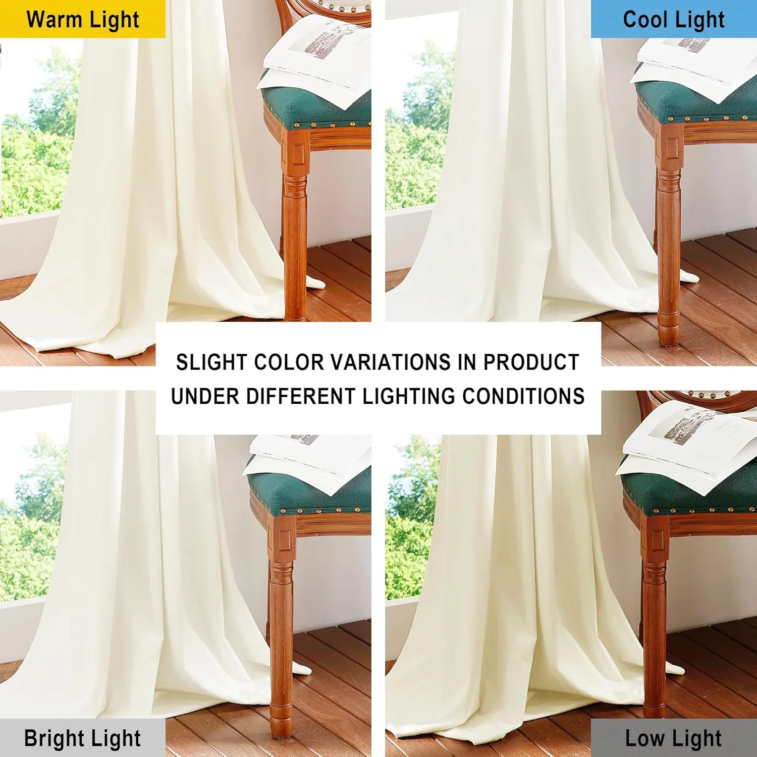 NICETOWN Ivory White Velvet Curtains 120" Length for Bedroom Living Room, Room Darkening Drapes Thermal Insulated, Luxury and Thick Window Velvet Panels for French Door/Country House, 52" Wide, 2 PCs