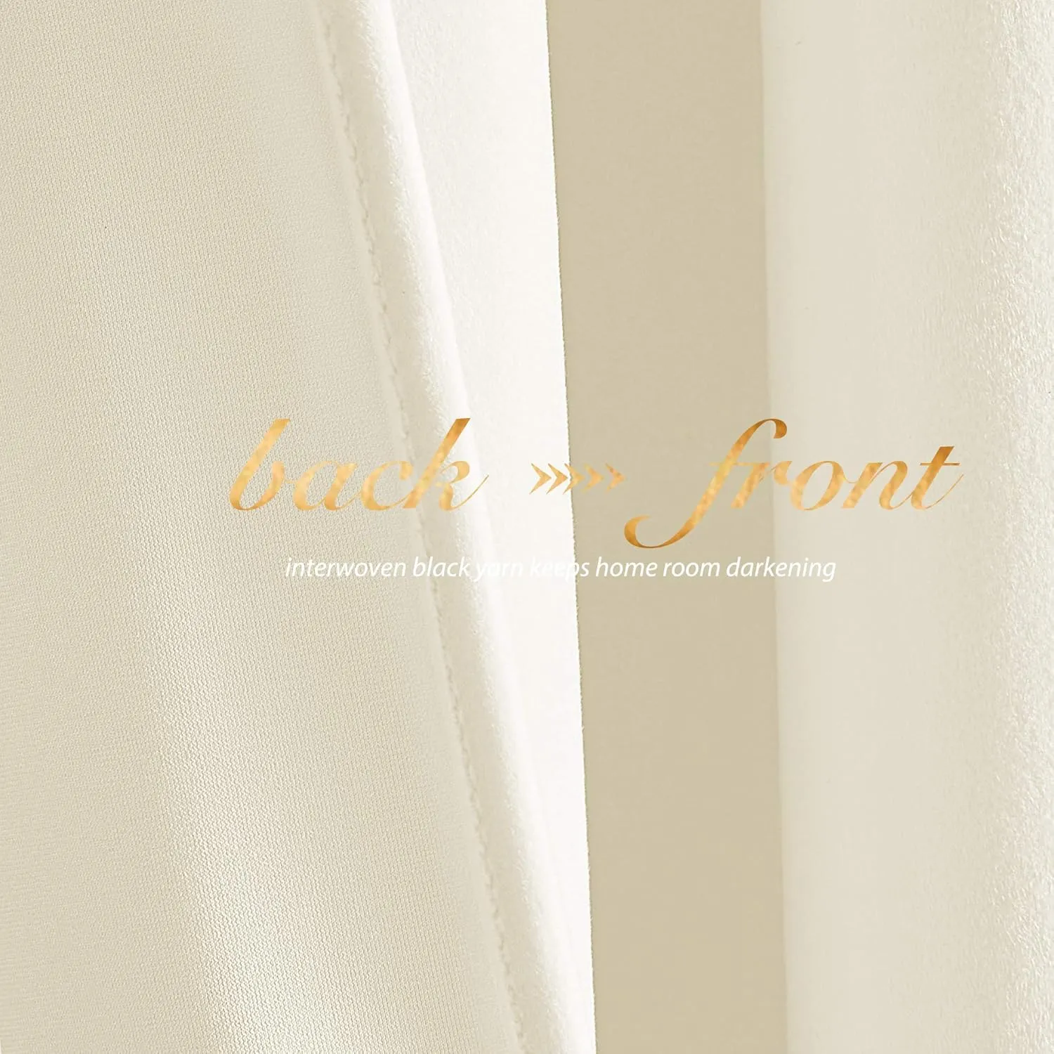 NICETOWN Ivory White Velvet Curtains 120" Length for Bedroom Living Room, Room Darkening Drapes Thermal Insulated, Luxury and Thick Window Velvet Panels for French Door/Country House, 52" Wide, 2 PCs