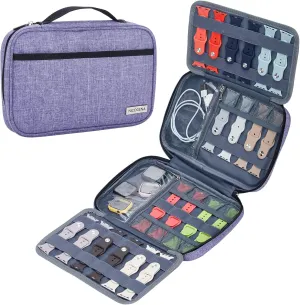 NICOGENA 32 Watch Bands Case, Compatible with Apple, Straps Organizer and Accessories Storage Holder, Purple(Bag Only)