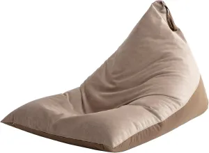 Nobildonna 4ft Bean Bag Chair Cover (No Filler) for Adults, 400L Extra Large Premium Velvet Beanbag Chair Cover, Washable Beanbag Without Filling Ultra Soft Triangular Lazy Sofa Cover (Brown)