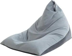 Nobildonna 4ft Bean Bag Chair Cover (No Filler) for Adults, 400L Extra Large Premium Velvet Beanbag Chair Cover, Washable Beanbag Without Filling Ultra Soft Triangular Lazy Sofa Cover (Grey)