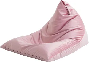 Nobildonna 4ft Bean Bag Chair Cover (No Filler) for Adults, 400L Extra Large Premium Velvet Beanbag Chair Cover, Washable Beanbag Without Filling Ultra Soft Triangular Lazy Sofa Cover (Pink)
