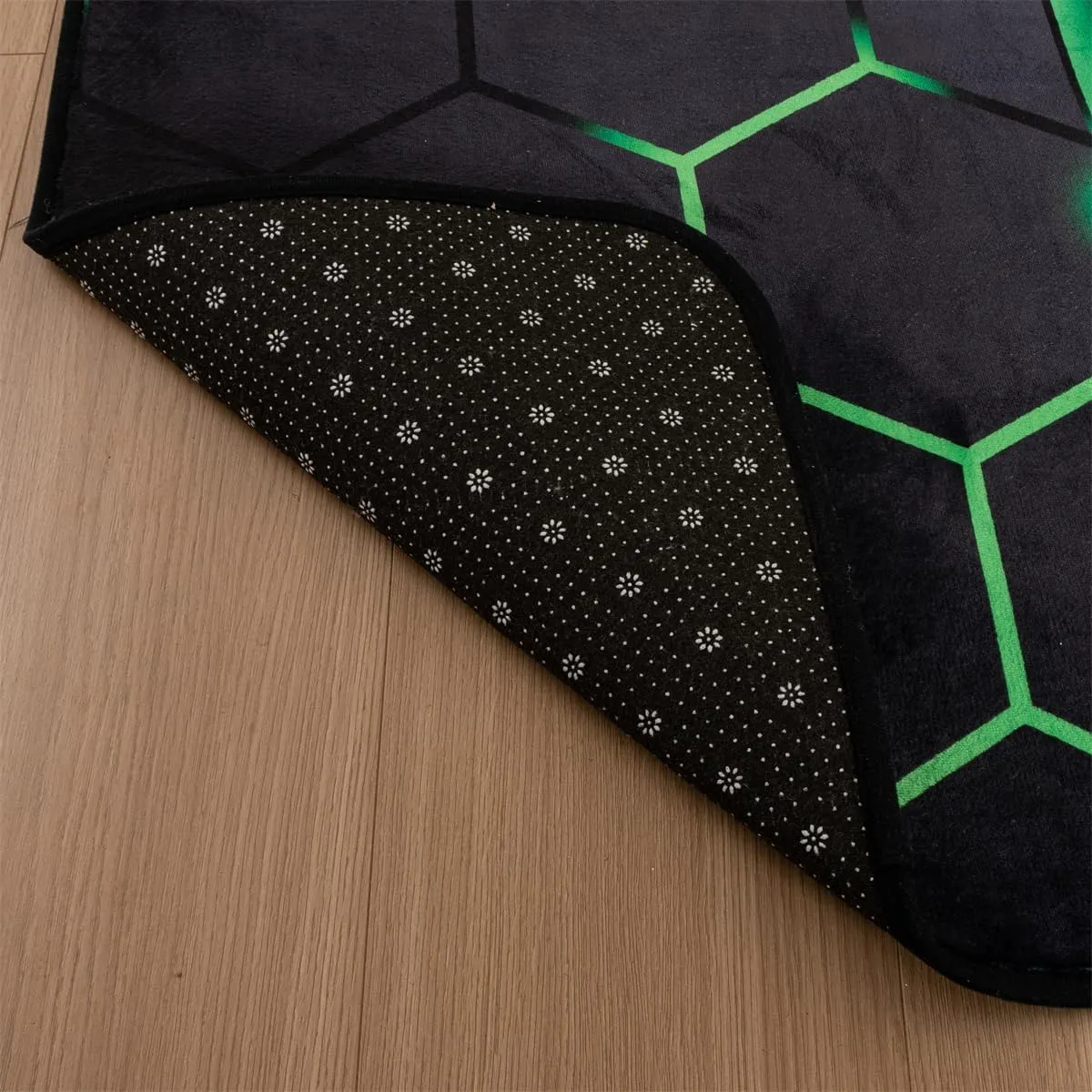 NTBED Game Console Area Rug for Bedroom Sofa Playroom Gaming Geometric Bedside Rugs Gamer Decorative Floor Mat Carpet (3x5 Feet, Green)