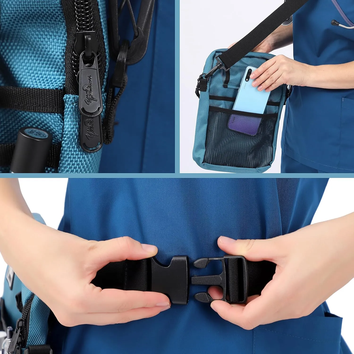Nurse Belt Organizer Pouch,Medical Fanny Pack for Nurses,Nurse Fanny Pack with Stethoscope Holder(YRHS-KB-HLL)