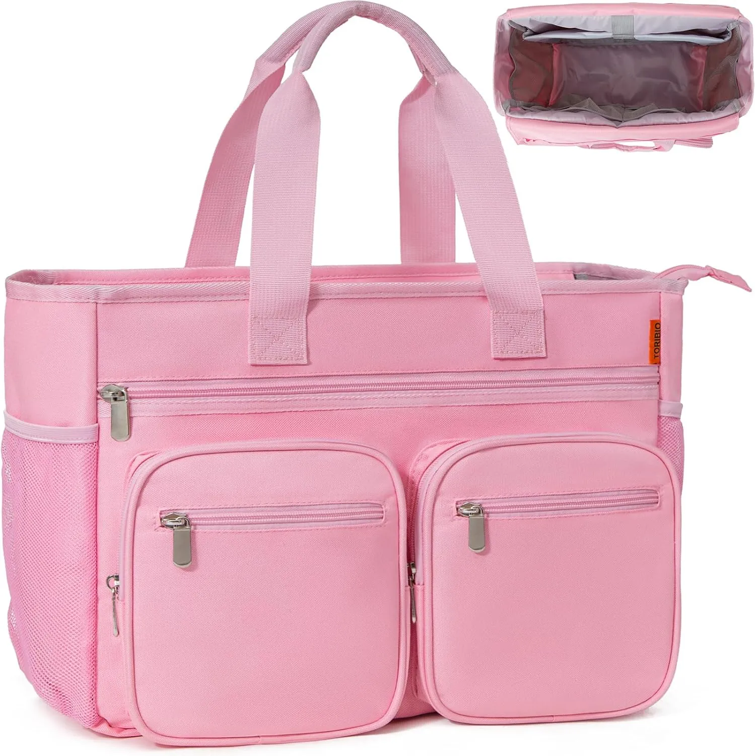 Nurse Tote Bag for Work with Padded 15.6” Laptop Sleeve, Medical Supplies Shoulder Bag Storage Travel Bag for Women, Home Health Nurse Bag