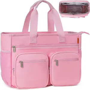 Nurse Tote Bag for Work with Padded 15.6” Laptop Sleeve, Medical Supplies Shoulder Bag Storage Travel Bag for Women, Home Health Nurse Bag