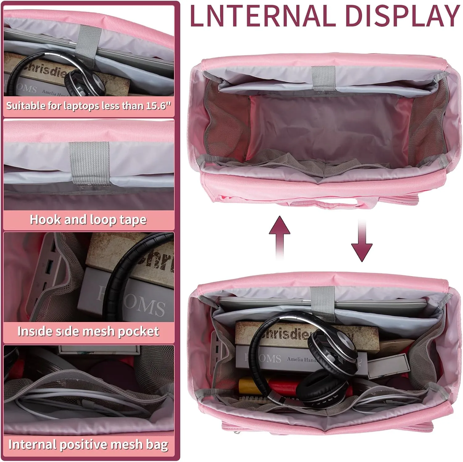 Nurse Tote Bag for Work with Padded 15.6” Laptop Sleeve, Medical Supplies Shoulder Bag Storage Travel Bag for Women, Home Health Nurse Bag