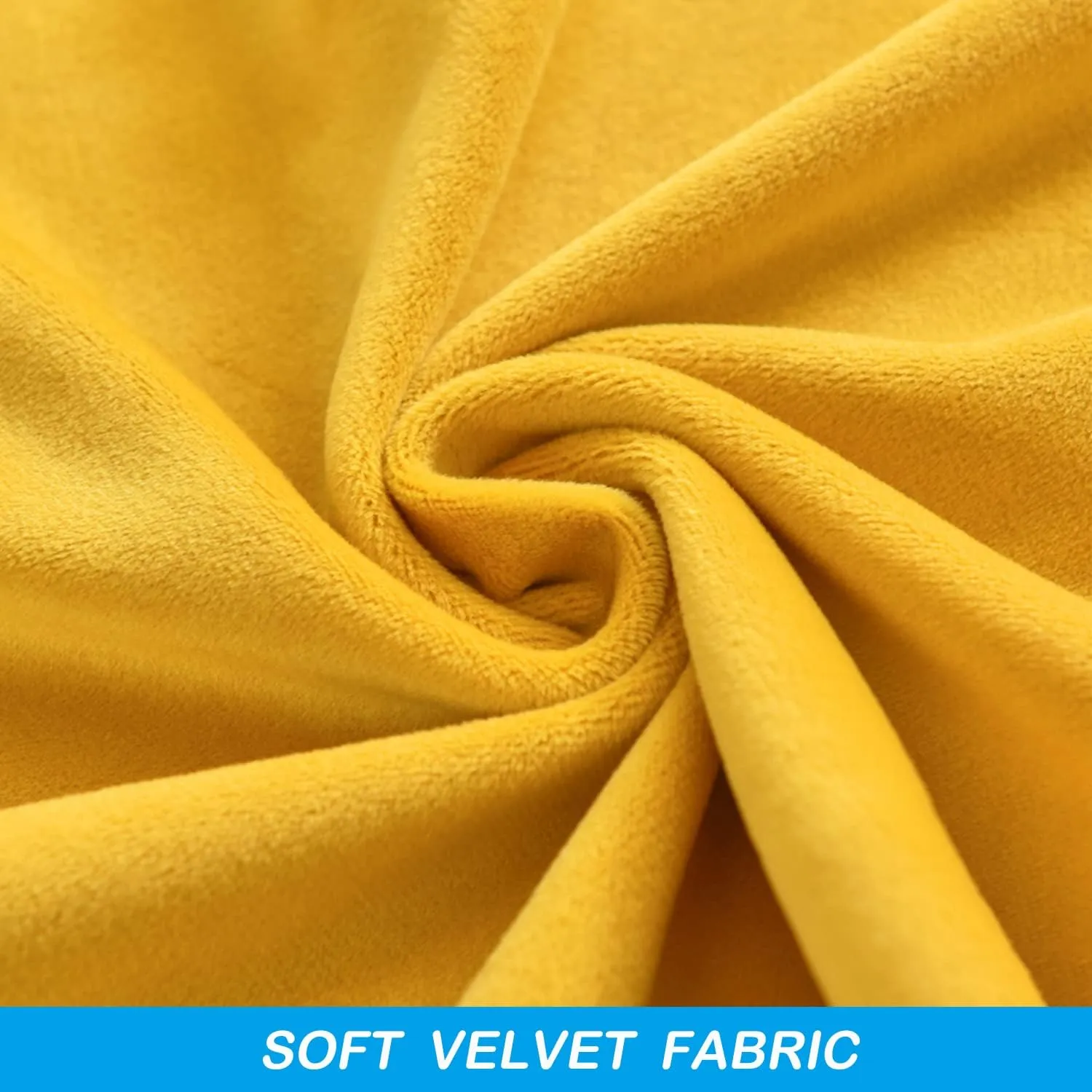OBCREAT Armless Accent Chair Cover,High Stretch Slipper Chair Slipcovers Soft Velvet Armless Chair Covers with Elastic Bottom Plush Furniture Protector Cover for Living Room Home Hotel (Yellow)
