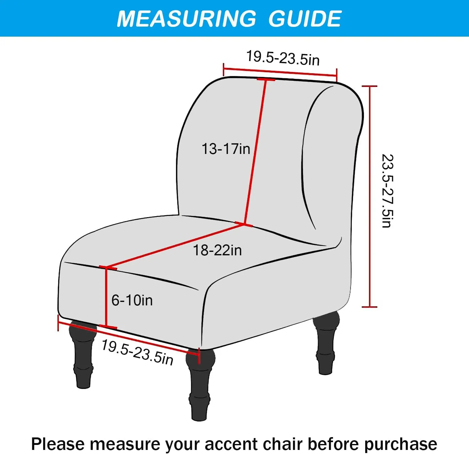 OBCREAT Armless Accent Chair Cover,High Stretch Slipper Chair Slipcovers Soft Velvet Armless Chair Covers with Elastic Bottom Plush Furniture Protector Cover for Living Room Home Hotel (Yellow)