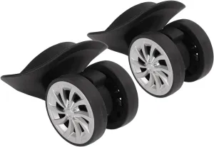 One Pair Suitcase Casters Nylon Black Luggage Wheels Suitcase Spare Wheels Luggage Replacement for Upgrade Travel