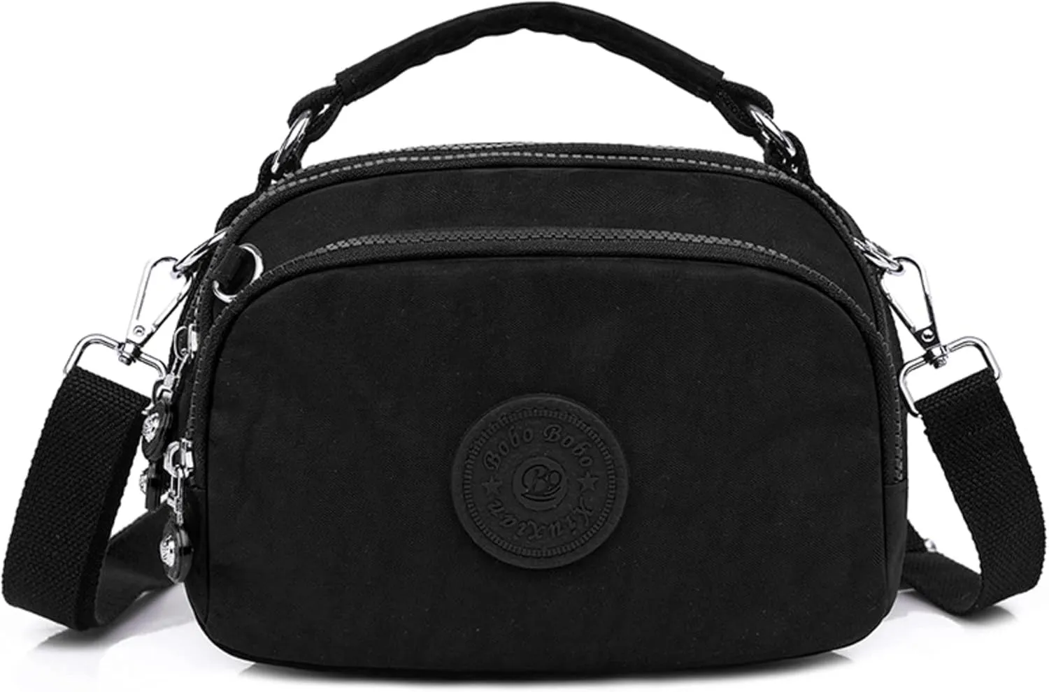 OPXTO-BoBo Lightweight Small Solid Color Crossbody shoulder bag, Nylon Multi-Pocket Cell Phone Purses Wallet for Women
