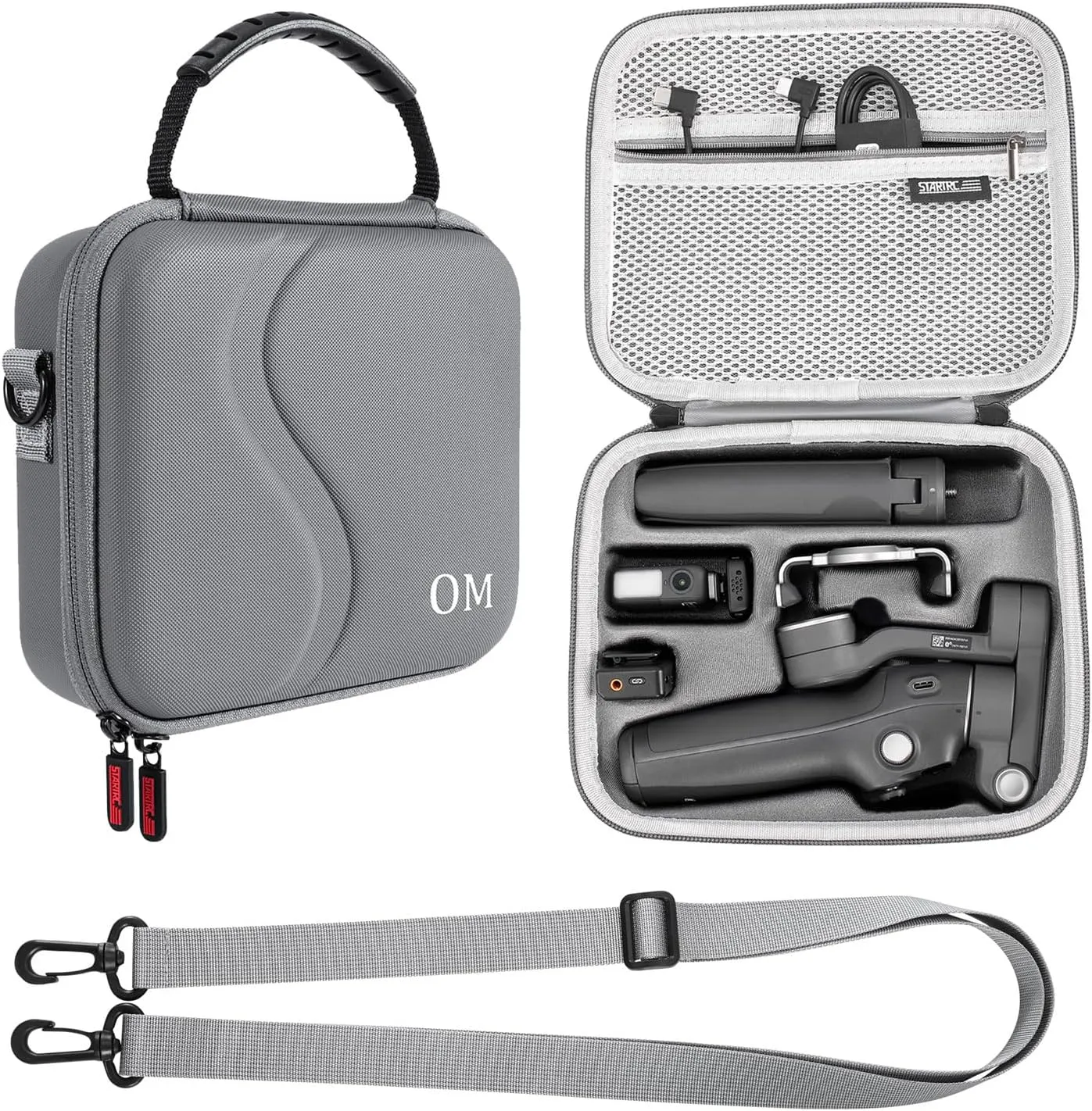 Osmo Mobile 7P Case,PU Leather Portable Storage Case for DJI Osmo Mobile 7/7P Travel Shoulder Bag for DJI OM 7 Smartphone Gimbal Stabilizer Accessories