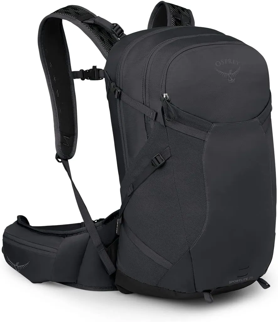 Osprey Sportlite 25L Unisex Hiking Backpack, Dark Charcoal Grey, M/L, Extended Fit