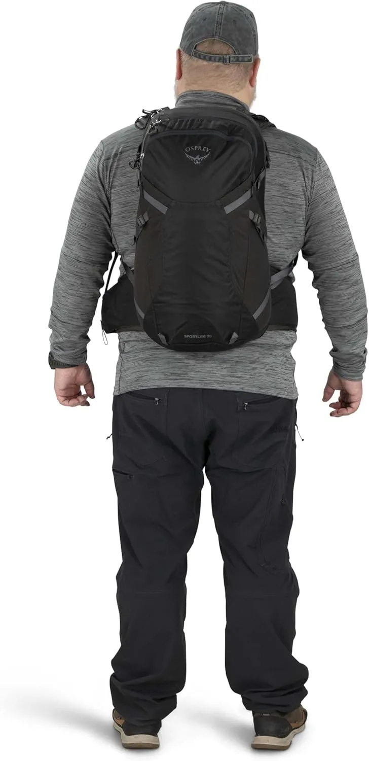 Osprey Sportlite 25L Unisex Hiking Backpack, Dark Charcoal Grey, M/L, Extended Fit