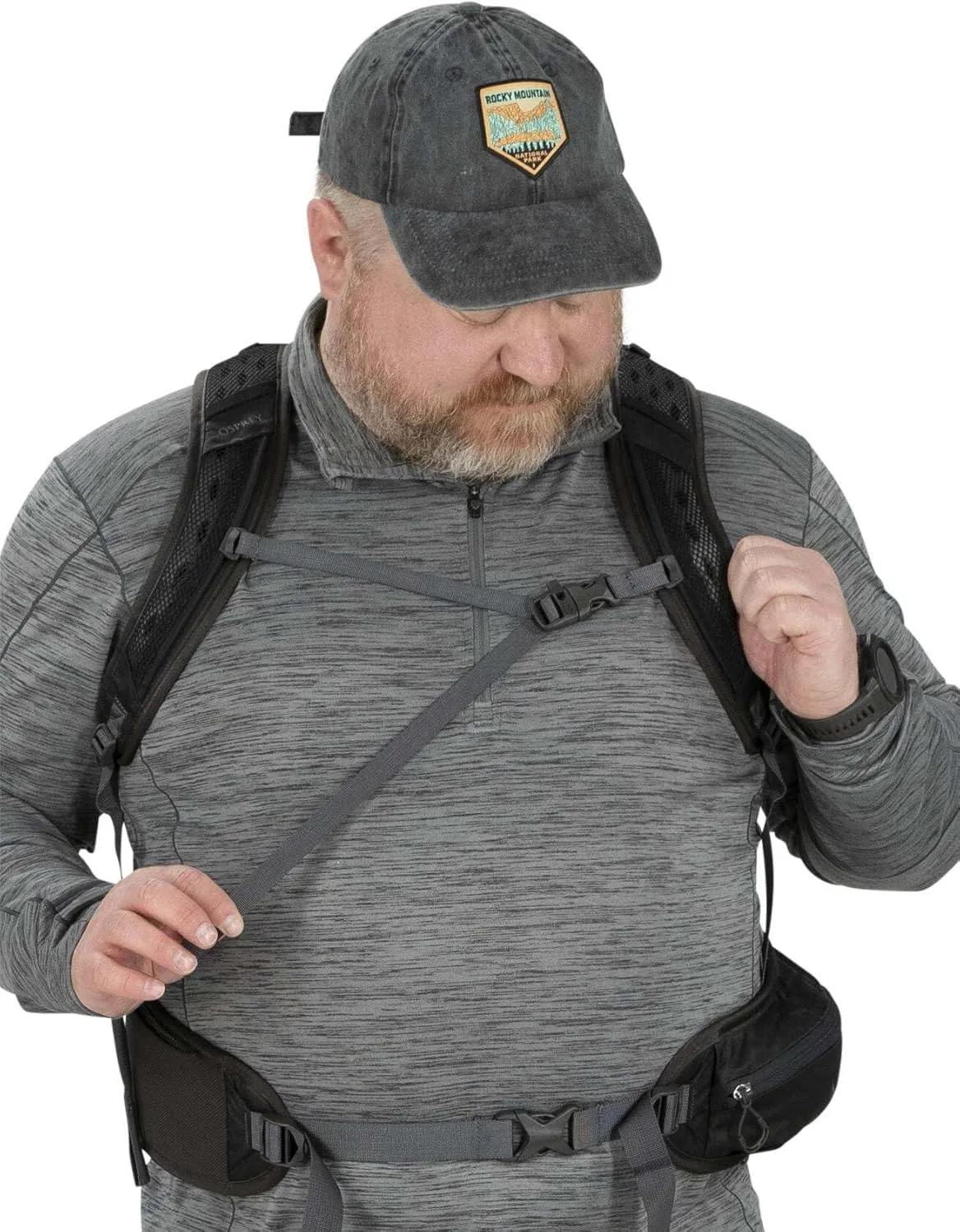Osprey Sportlite 25L Unisex Hiking Backpack, Dark Charcoal Grey, M/L, Extended Fit