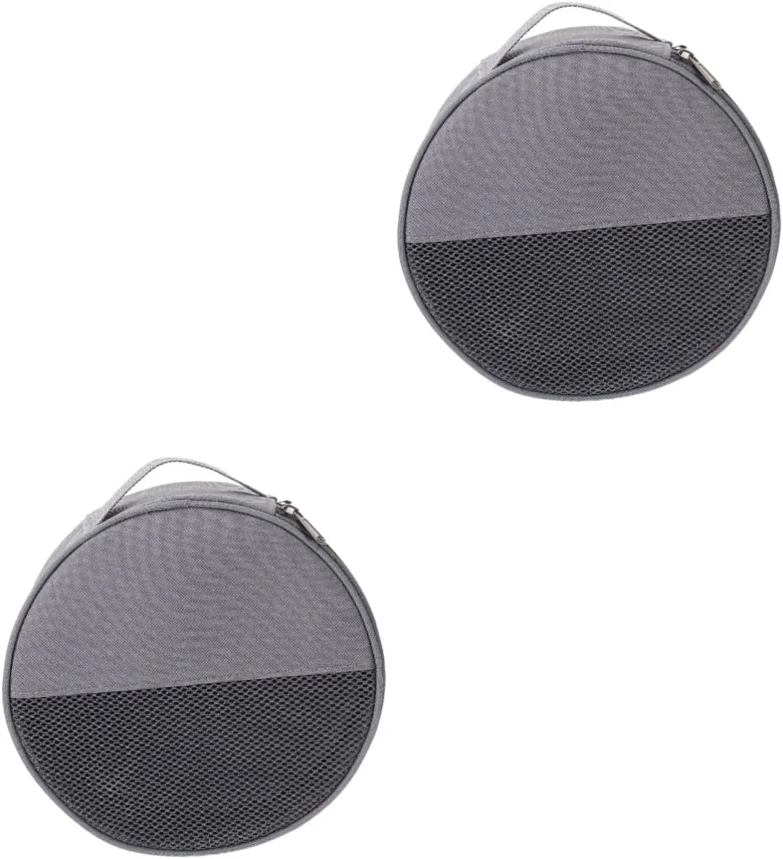 Outdoor Tableware Bag Canvas Bag Round Dish Container Bag for Plate Tableware Pouch Camping Supplies