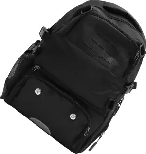 Oxford Cloth Rucksack for Men Large Capacity School Bag Bookbag Basketball Net Black