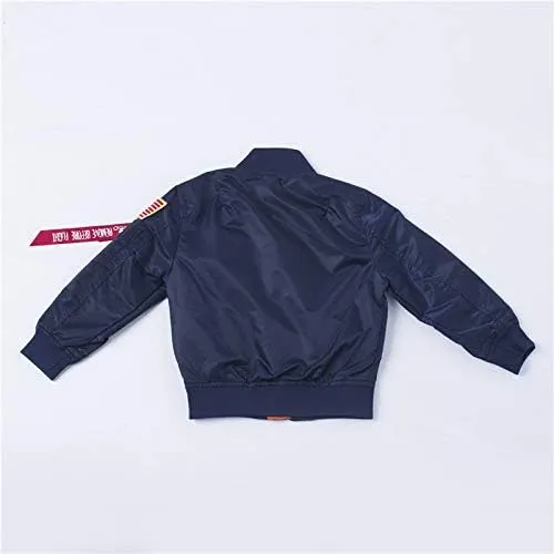 OYSTERBOY Youth NASA MA-1 Flight Light Weight Jacket Military Coat for Kids Boys
