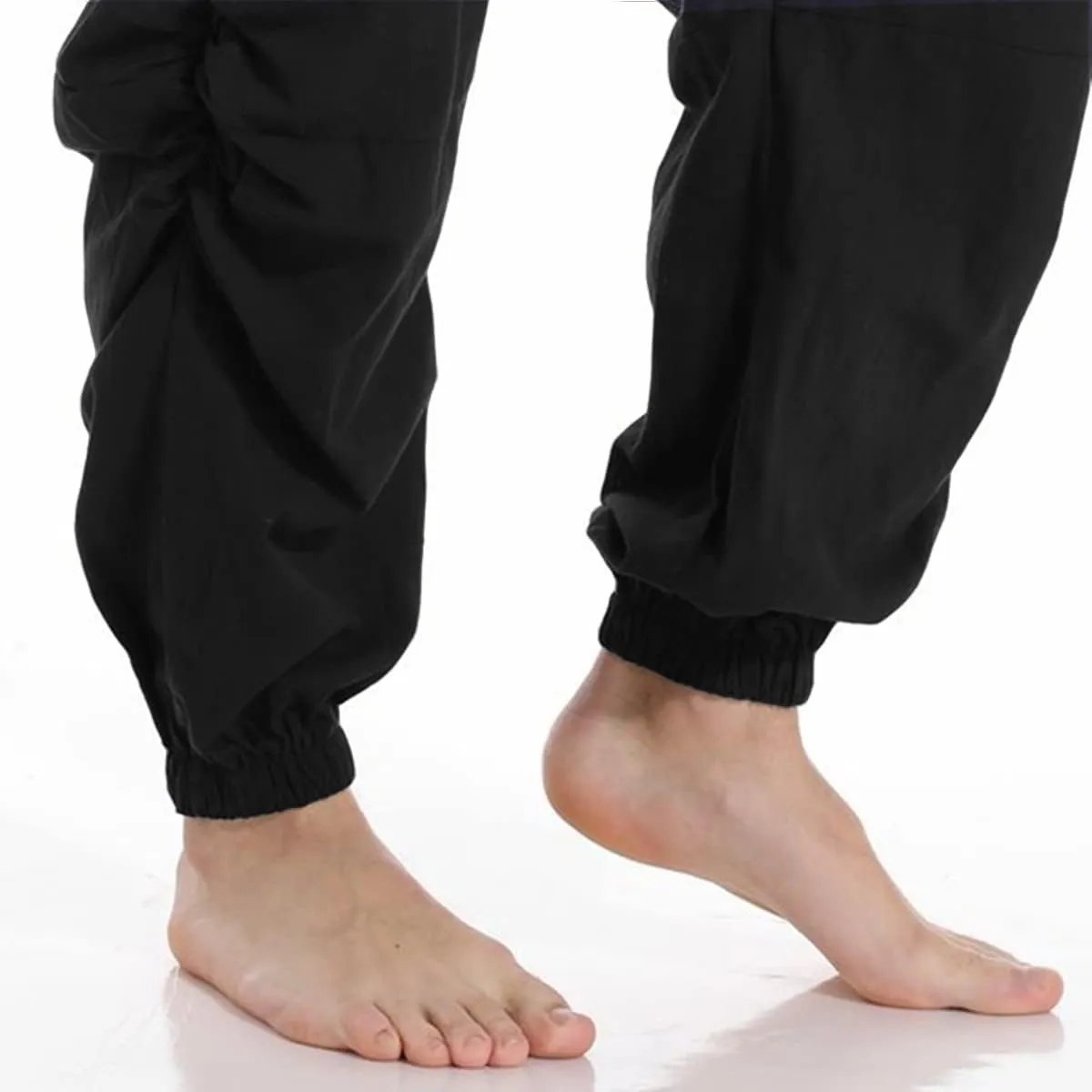 PACEIADTA Mens Casual Cotton Linen Pants Casual Elastic Waist Drawstring Yoga Jogger Pants