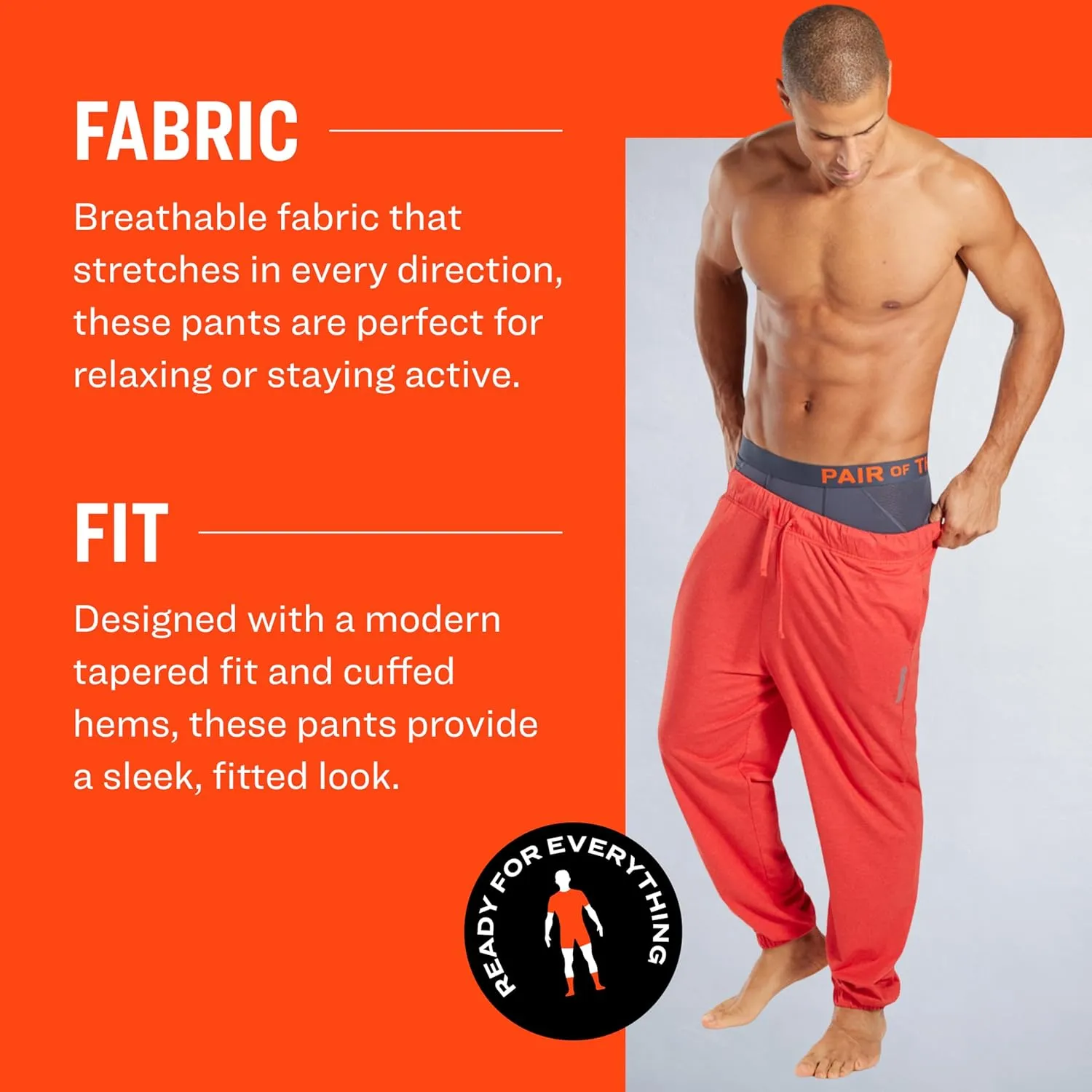 Pair of Thieves Men's RFE Tapered Lounge Pants - Super Soft, Stretchy Joggers with Pockets