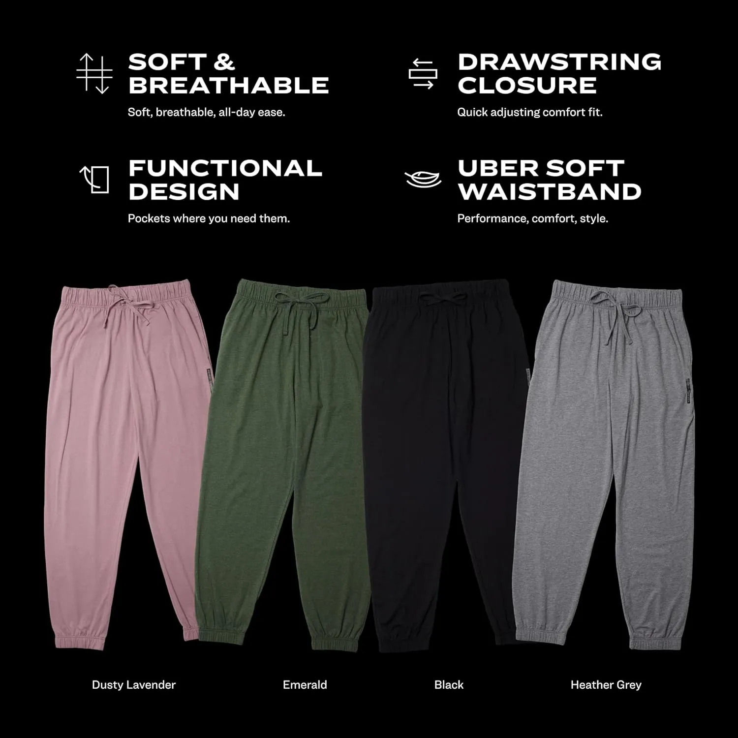 Pair of Thieves Men's RFE Tapered Lounge Pants - Super Soft, Stretchy Joggers with Pockets