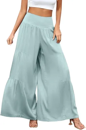 Pants for Women Resort Wear for Women 2025 Wide Leg Pants Ladies Trousers Linen Clothing