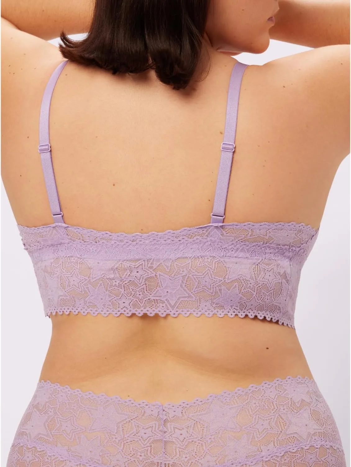 Parade Women's Star Lace Longline Triangle Bralette: Available in Multi Packs