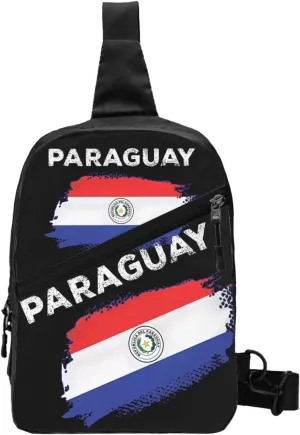 Paraguay Flag Proud Paraguayan Roots Portable Crossbody Bag Foldable Sling Bags Sports Gym Chest Daypack Reusable Shoulder Backpack Casual Diagonally Rucksack Fanny Packs
