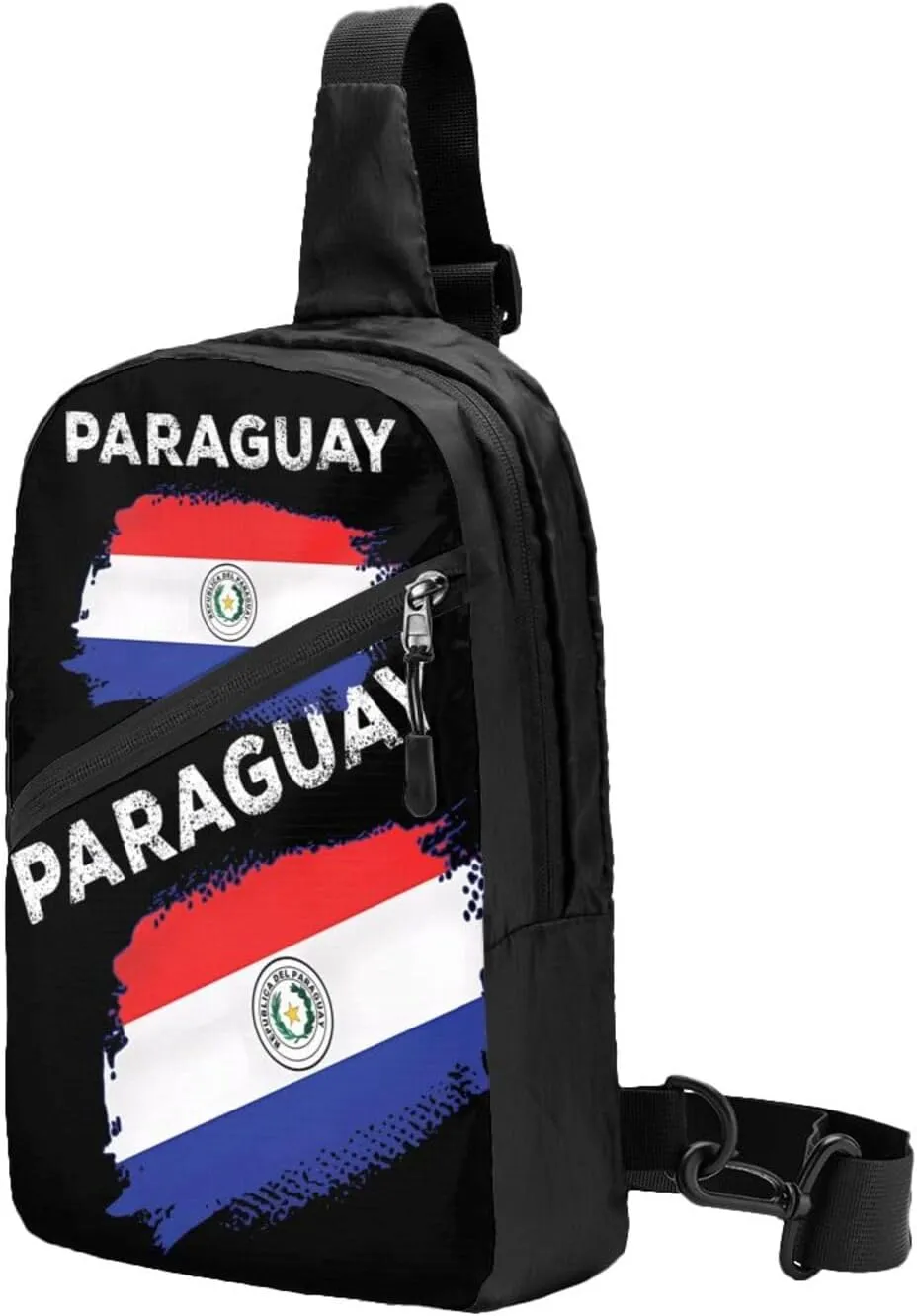 Paraguay Flag Proud Paraguayan Roots Portable Crossbody Bag Foldable Sling Bags Sports Gym Chest Daypack Reusable Shoulder Backpack Casual Diagonally Rucksack Fanny Packs