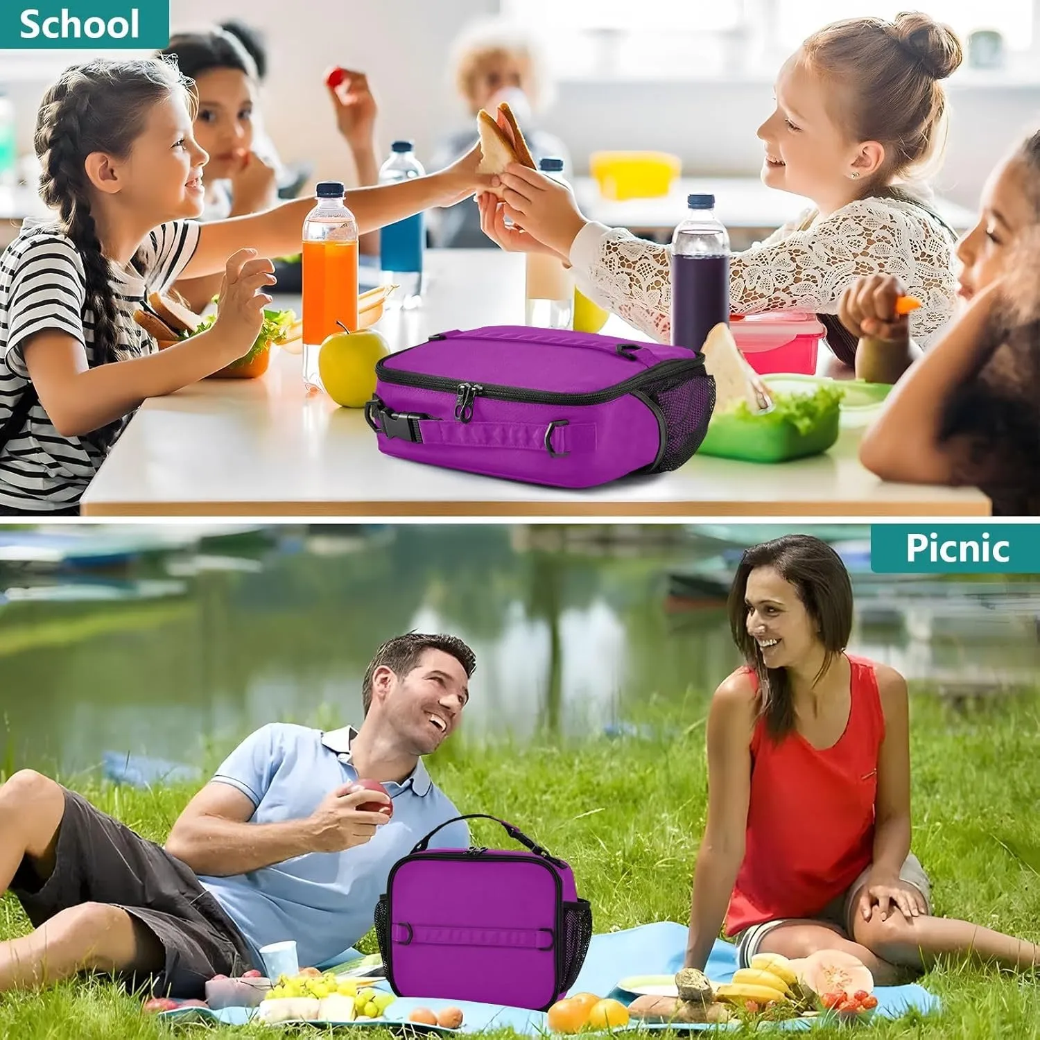 Patriarch Lunch Cooler Bag, Lunch Box with Shoulder Strap, Insulated Lunch Bag Kids