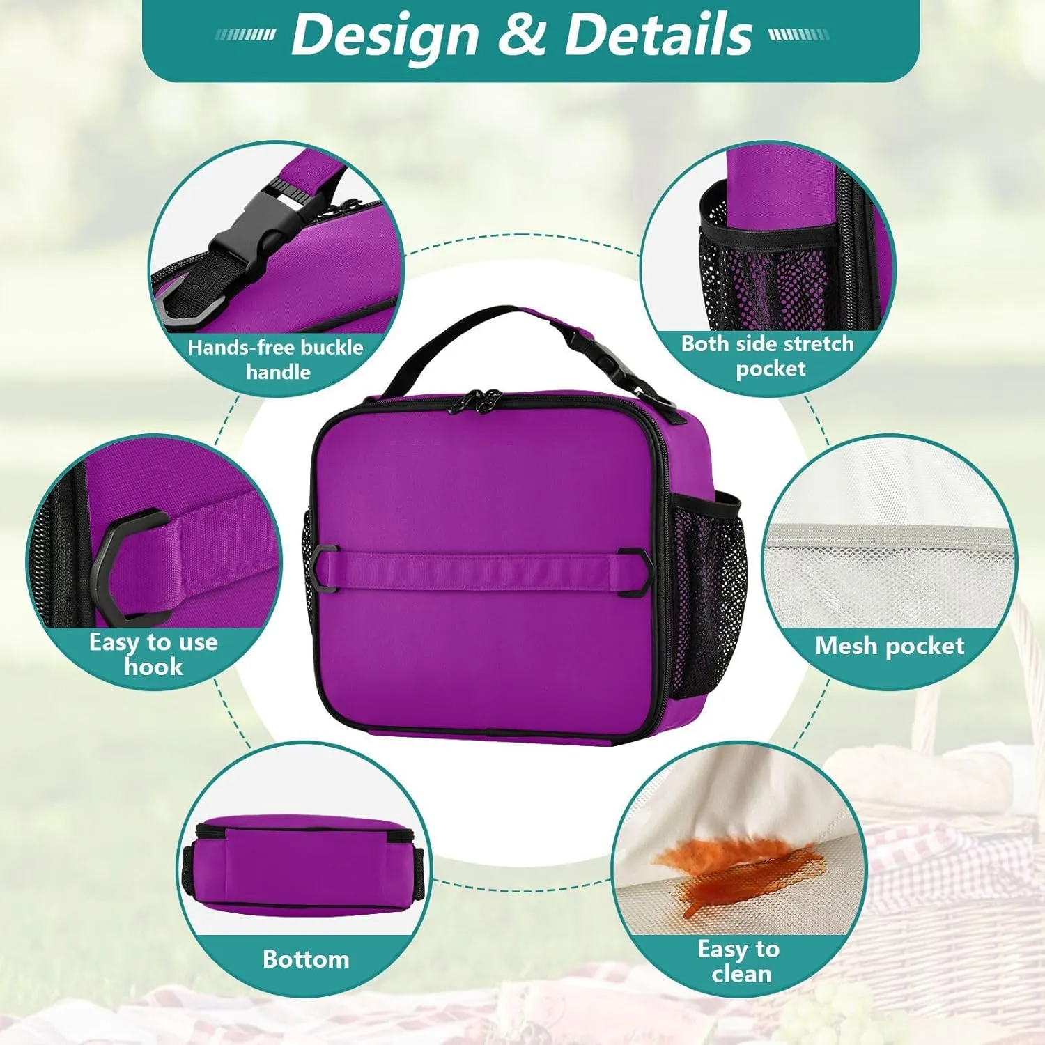 Patriarch Lunch Cooler Bag, Lunch Box with Shoulder Strap, Insulated Lunch Bag Kids