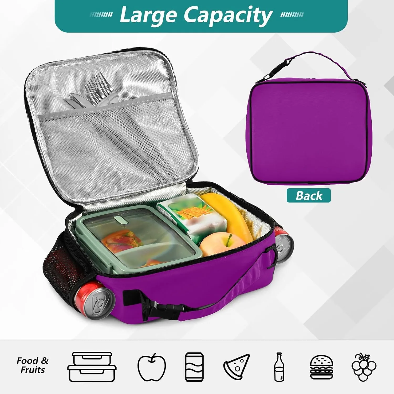 Patriarch Lunch Cooler Bag, Lunch Box with Shoulder Strap, Insulated Lunch Bag Kids