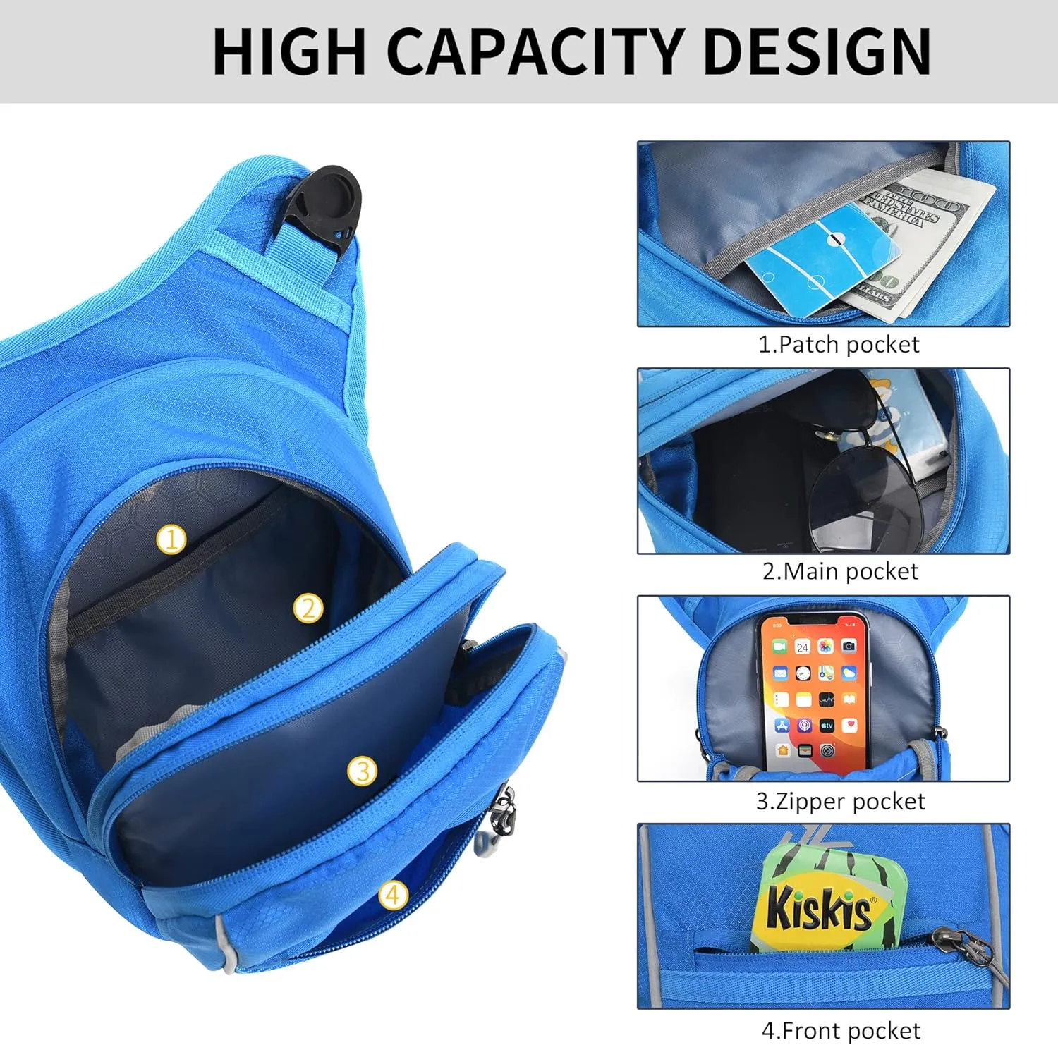 Peicees Leg Bag for Men Fanny Packs Women Men Outdoor Thigh Bags Motorcycle Ride Crossbody Backpack