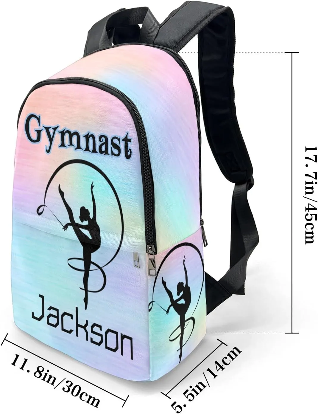 Personalised Casual Rucksack Large Capacity Casual Backpack Custom Unisex Travel Bag Gymnastics