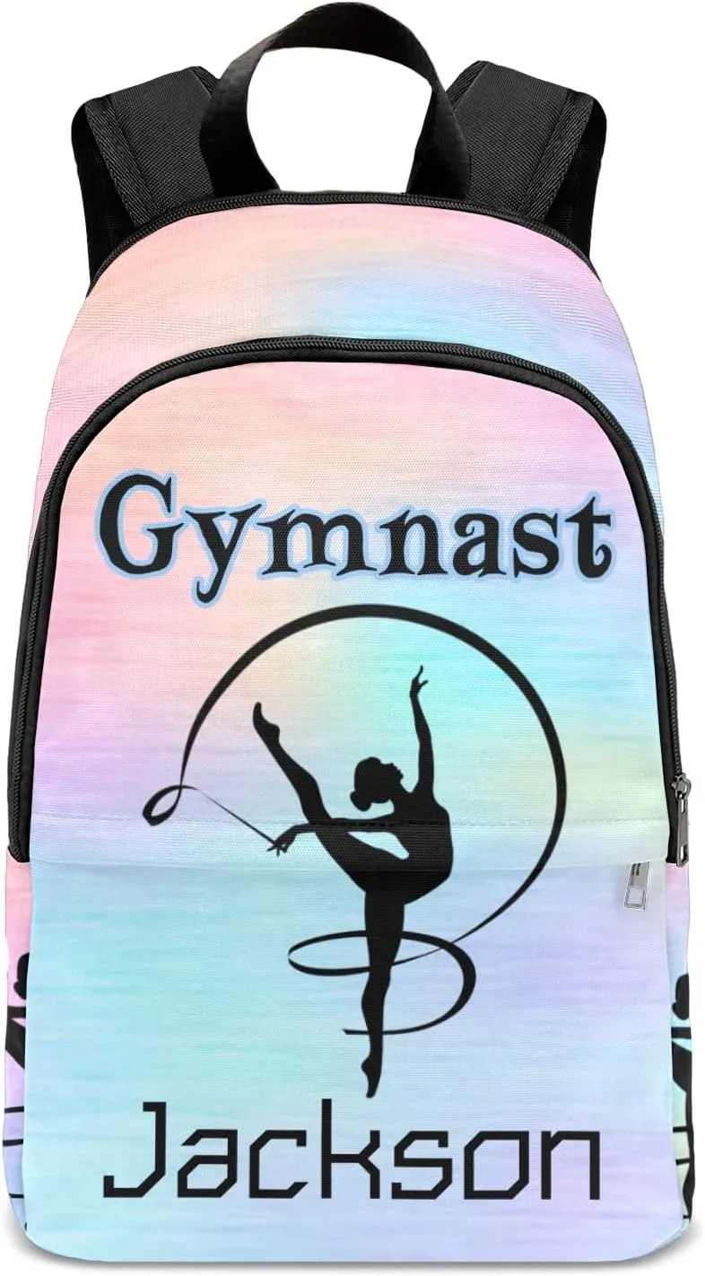 Personalised Casual Rucksack Large Capacity Casual Backpack Custom Unisex Travel Bag Gymnastics
