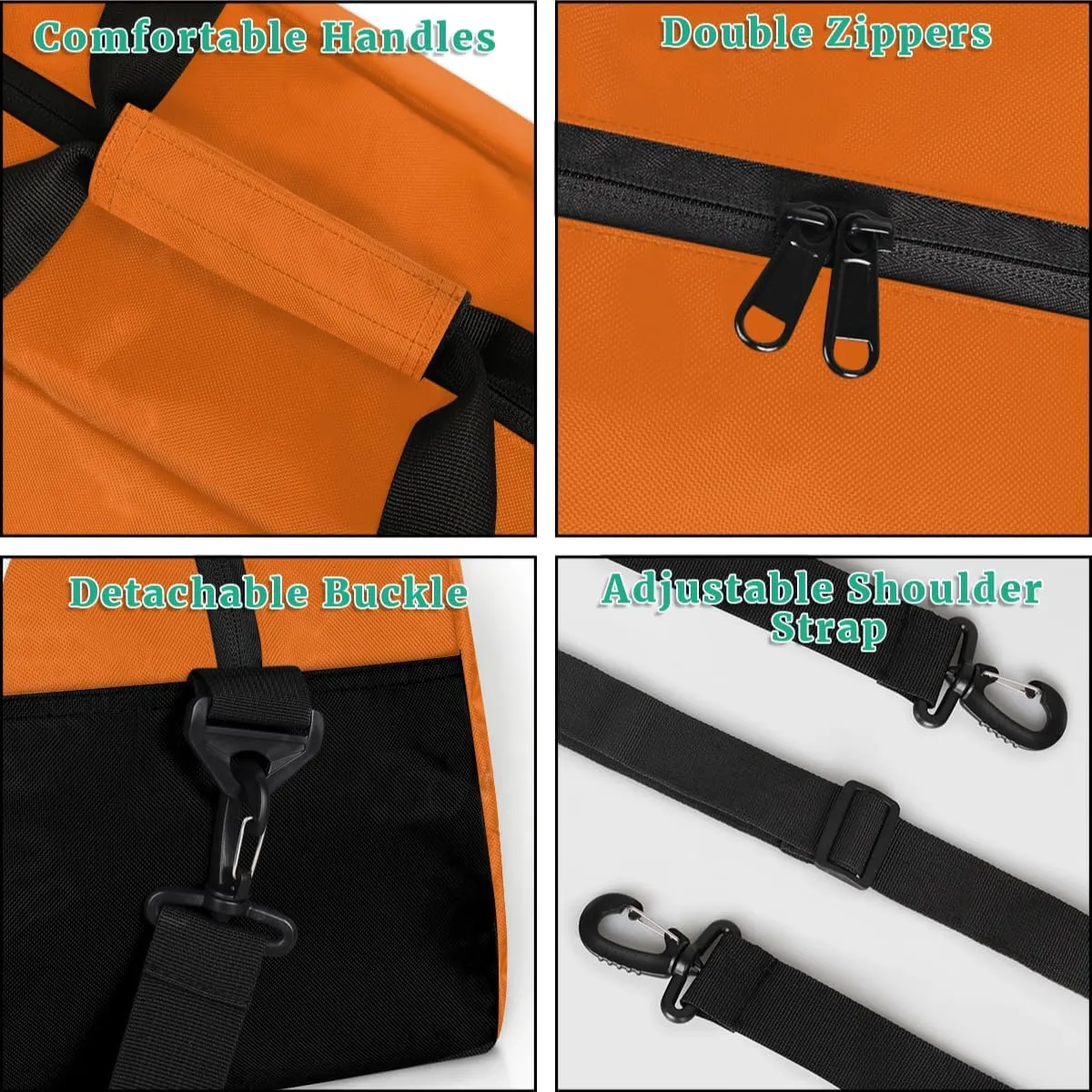 Personalize-Kids-Duffel-Bags With Custom Name Text Carry-On Overnight Travel Gym Lightweight Dance Sports Bags For Girls Boys Kids,Orange