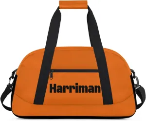 Personalize-Kids-Duffel-Bags With Custom Name Text Carry-On Overnight Travel Gym Lightweight Dance Sports Bags For Girls Boys Kids,Orange