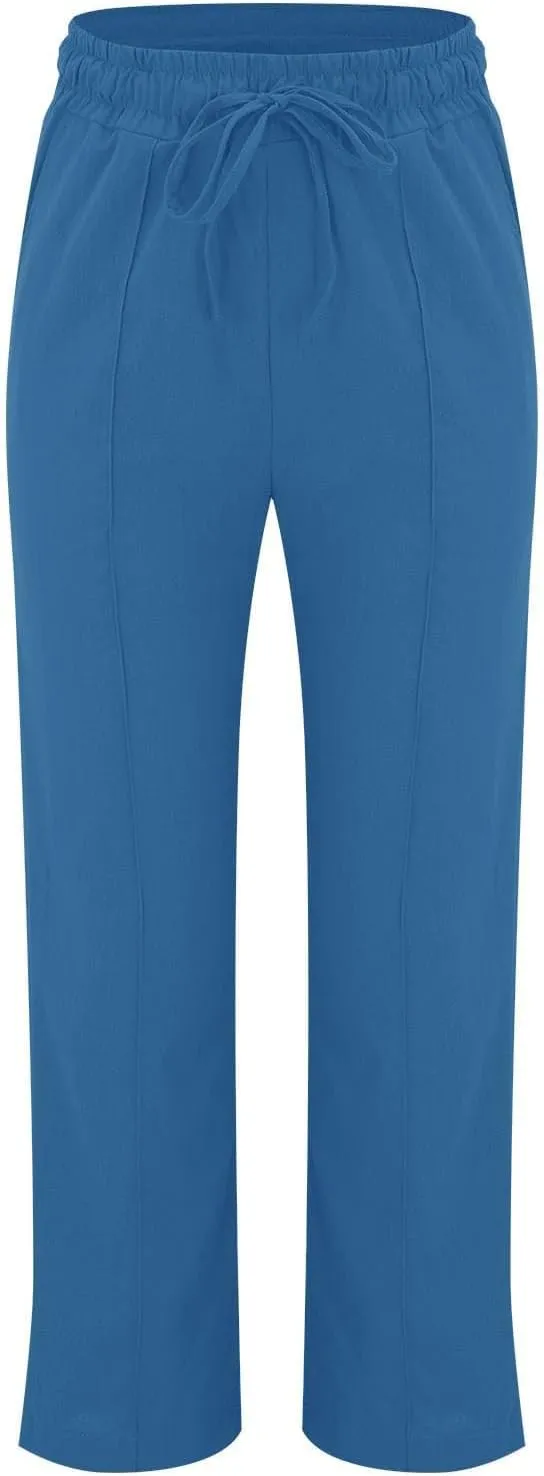 Petite Beach Pants for Women Comfortable Fit Solid Classic Friends' Gathering Big and Tall Linen Daily Outing Trendy Trousers
