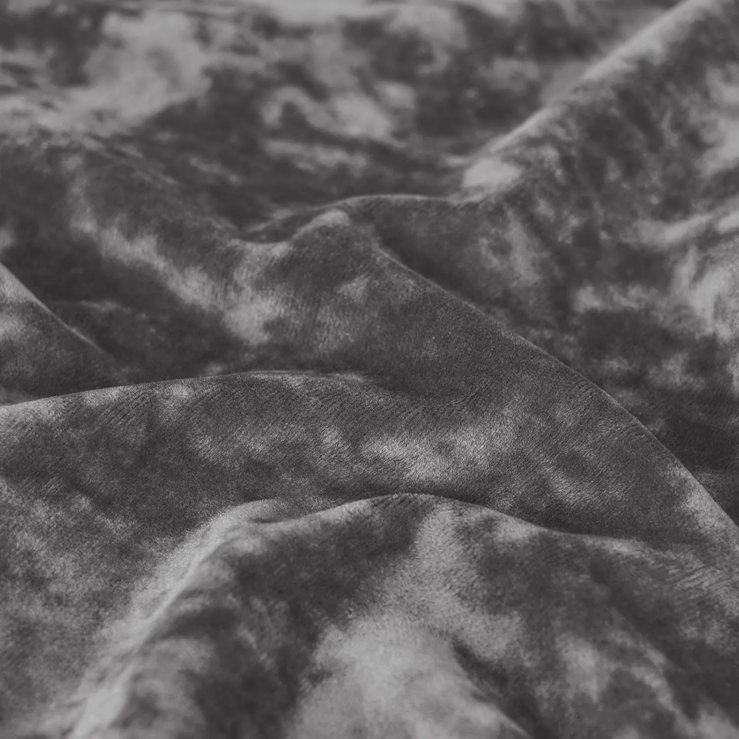 PHF Truly Velvet Fitted Sheet Only Queen Size, Luxury Super Soft Cozy Comfy Fleece Bottom with 15" Deep Pocket,Suitable for Fall Winter and Spring, No Pillowcases, Charcoal/Dark Grey