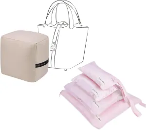 Picotin 18 Bag Pillow and 4Set Travel Packing Organizer(Pink)