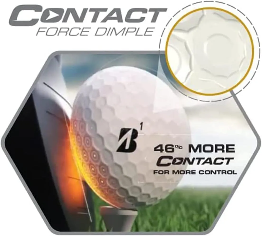 PlayBetter Bridgestone e12 Contact Golf Balls | Multi-Pack Bundle | FLEXATIV Cover Technology & Contact Force Dimple | 46% More Surface Contact