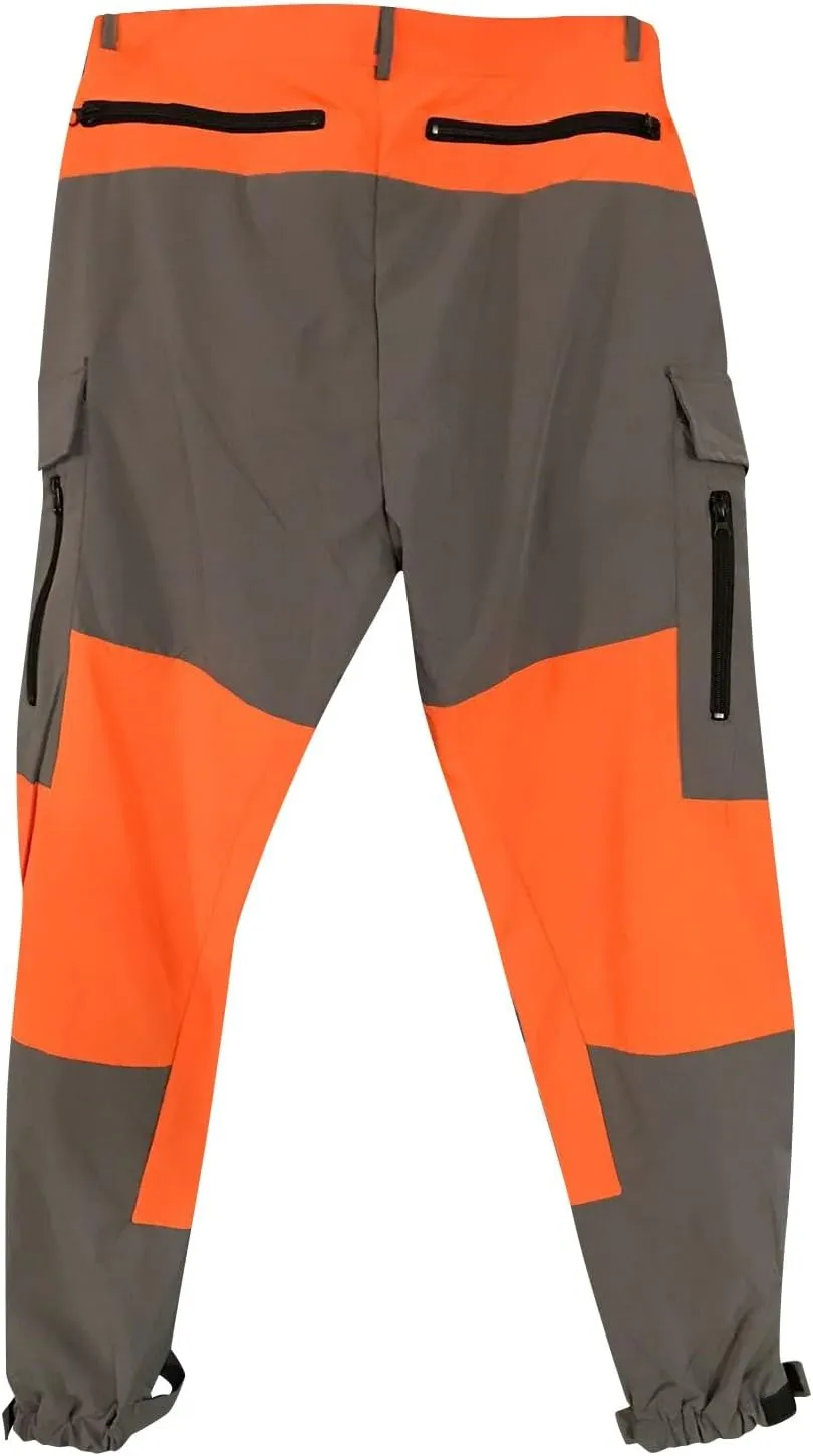 Plus Size Men Cargo Pants Baggy Straight Leg Pant Color Block Hiking Pants Casual Work Pants Light Tactical Trousers