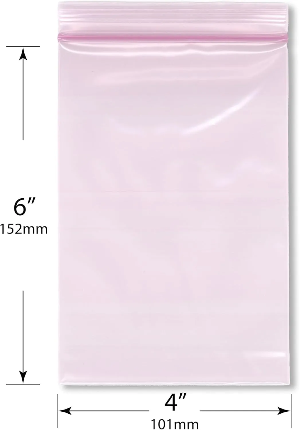 Plymor 4" x 6" (Pack of 200), 4 Mil Heavy Duty Anti-Static Zipper Reclosable Plastic Bags